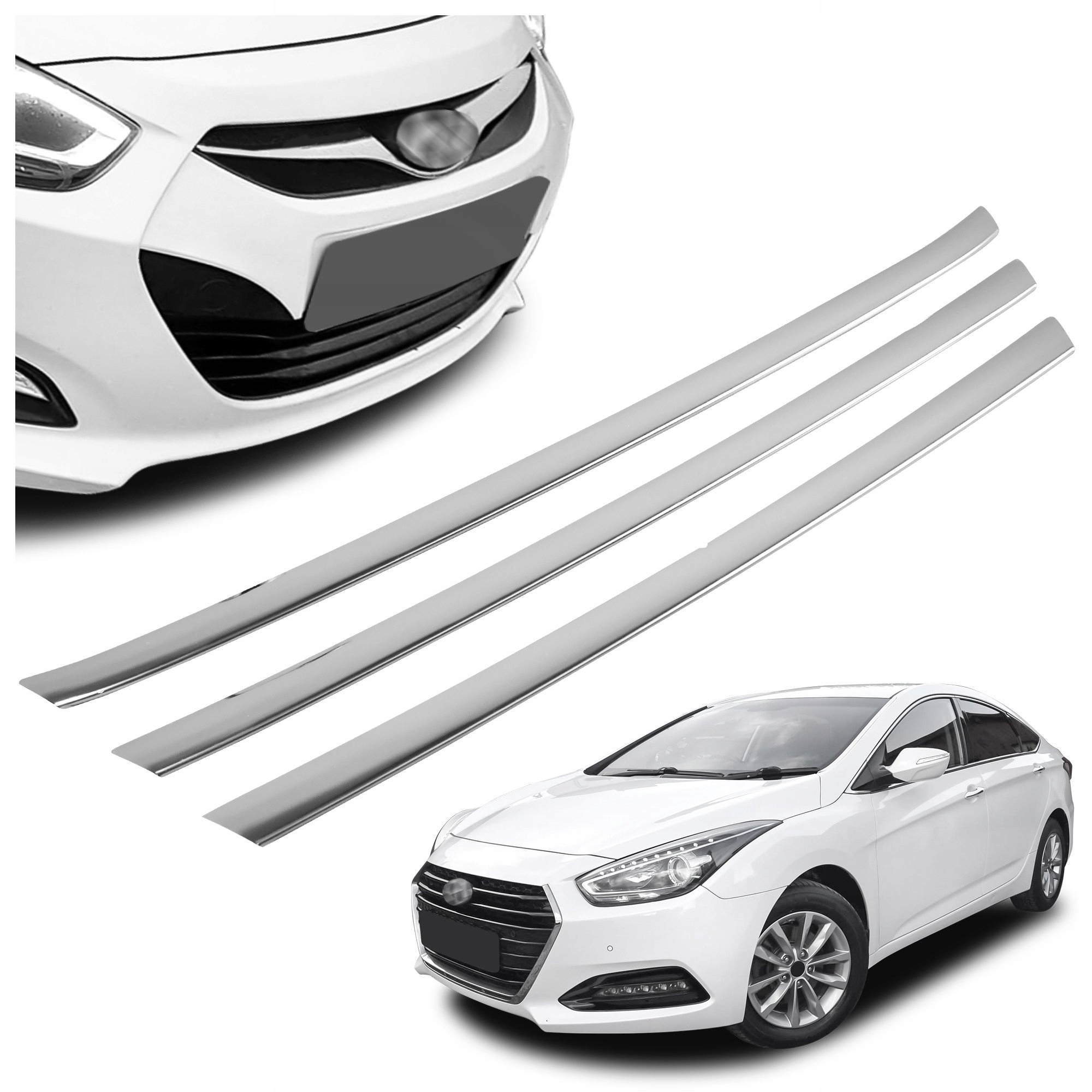 Lišty atrapy predného maskovača grilu pre Hyundai I40 I 2011-2019 Sedan