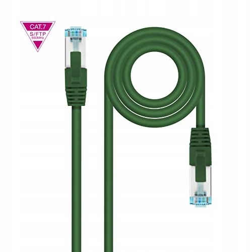 Kabel sieciowy Nanocable Cat7 zielony 0,25 m S/FTP
