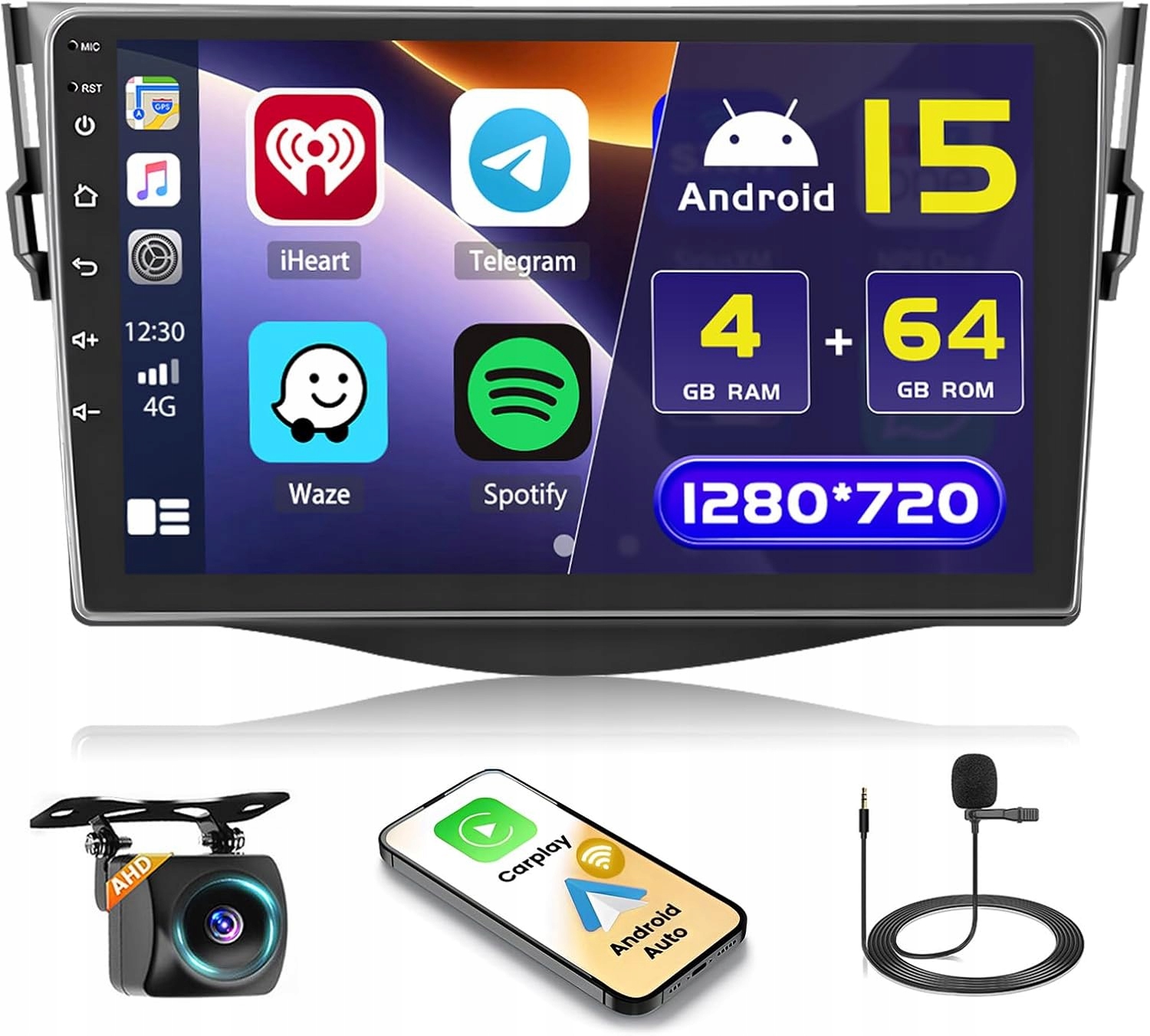 Rádio Bt Navigácia Android Toyota RAV4 RAV-4 III 2006-2012 Carplay 4GB+64GB