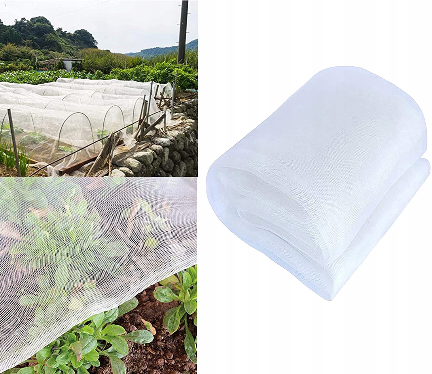 PROTECTIVE NET AGAINST INSECTS FOR A BED PROTECTING BRASSICAS 3X6M 60MESH Stan opakowania oryginalne