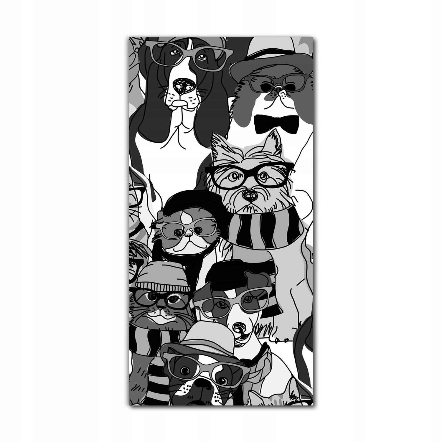 

Obraz na szkle do sypialni 70x140 cm Koty psy moda