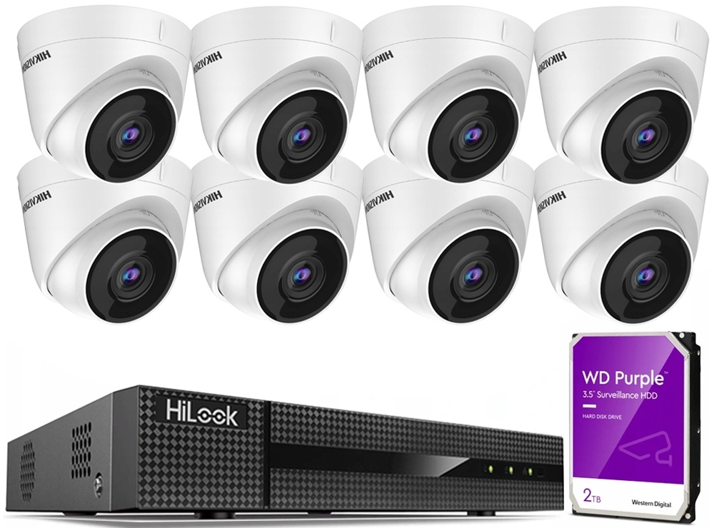 Monitorovanie Hikvision Ip 8 Kamer 4Mpx PoE Detekcia