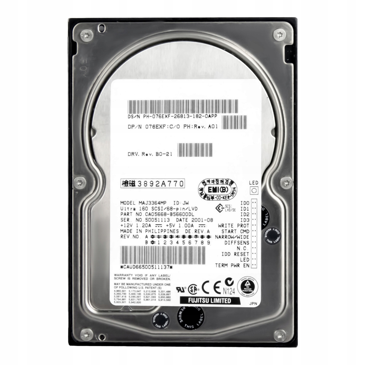 Dell 076EXF 36GB 10K 4MB Scsi U160 3.5'' MÁJ3364MP