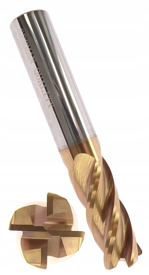 Frez Węglikowy 8mm R1 Promieniowy 55HRC 4 Pióra TiSiN Radius Torusowy