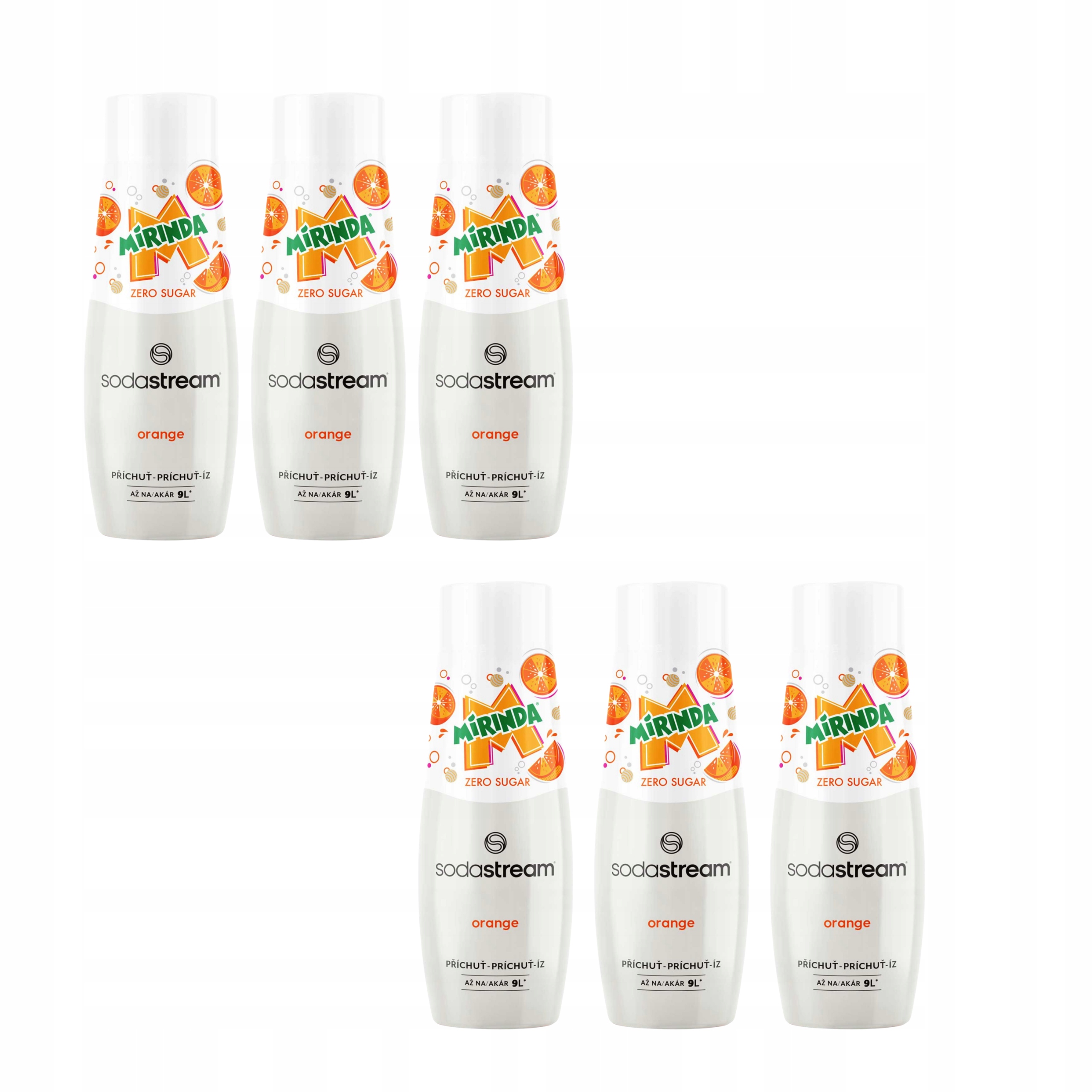 Levně 6 x sirup koncentrát šťáva Sodastream Mirinda Zero do saturátoru Bez Cukru