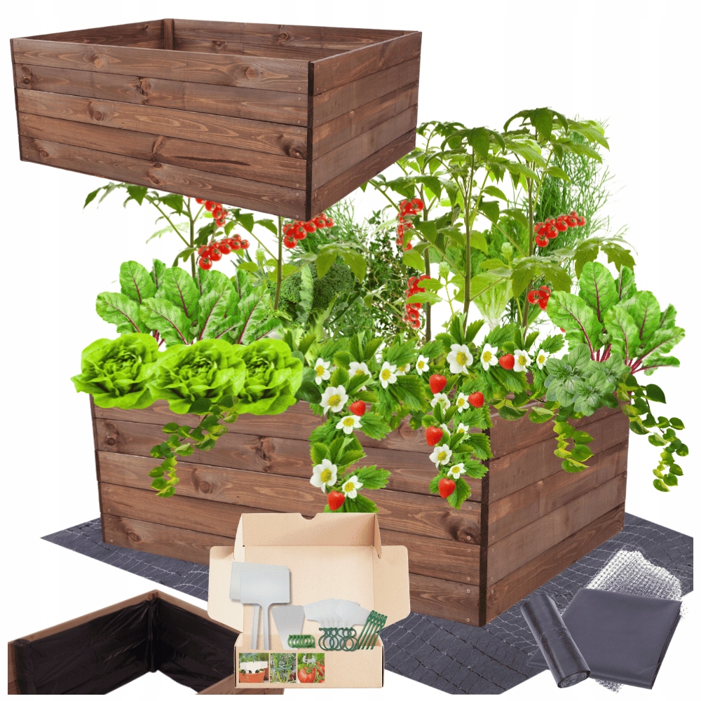 Vyvýšený záhon zeleninový záhon skriňa Inspekt kvetináč impregnát 45x120x100