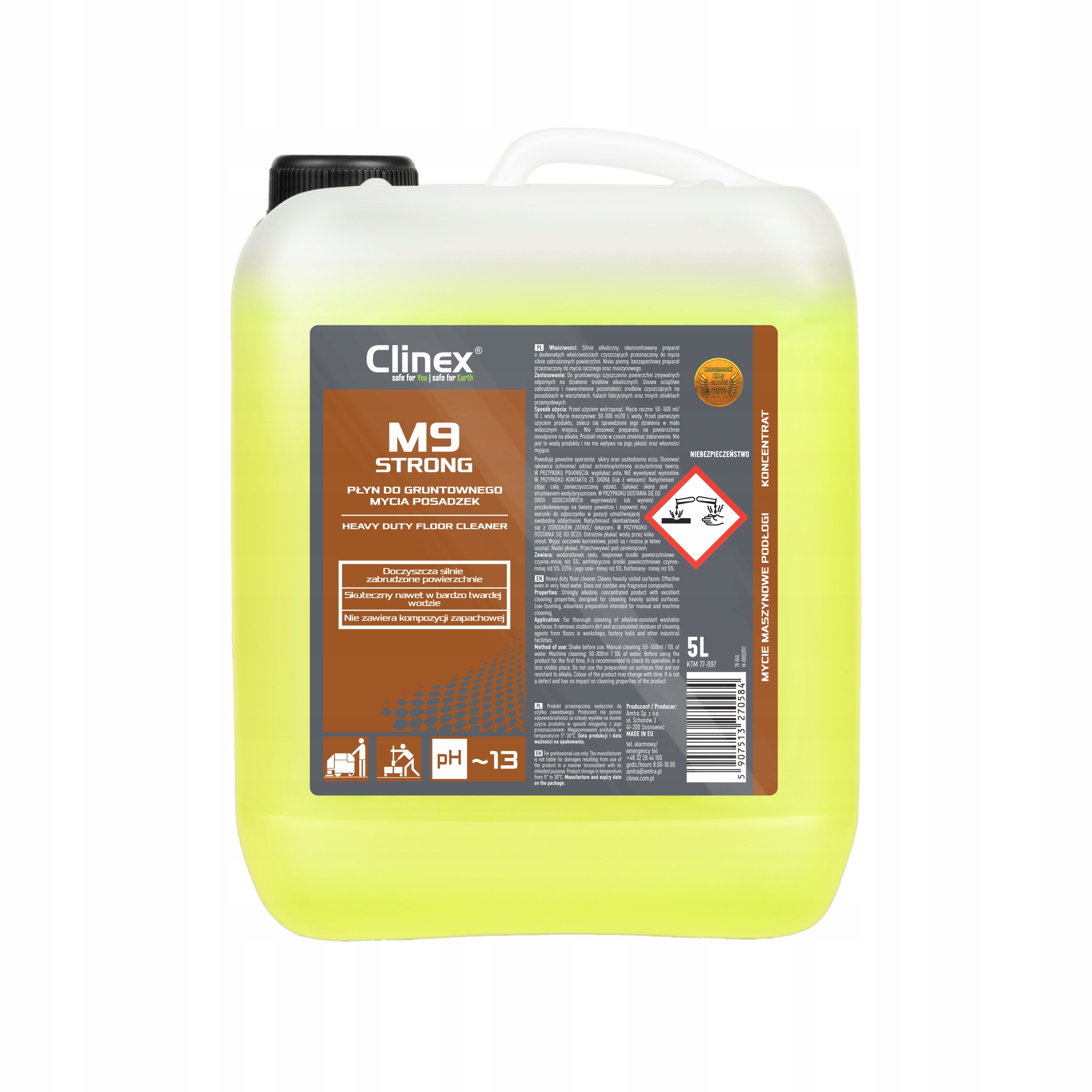 

Clinex M9 Strong Do Gruntownego Mycia Posadzek 5L