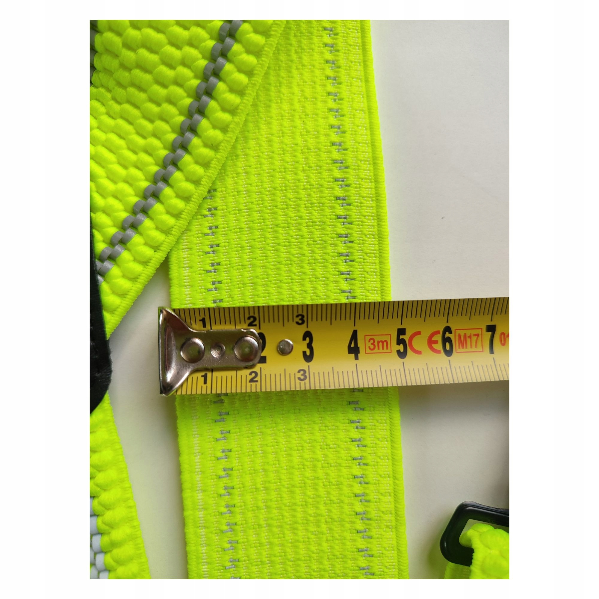 SZELKI ODBLASKOWE DO SPODNI ROBOCZYCH NA MOTOR ROWER SZEROKIE 5CM MOCNE XXL Materiał dominujący guma