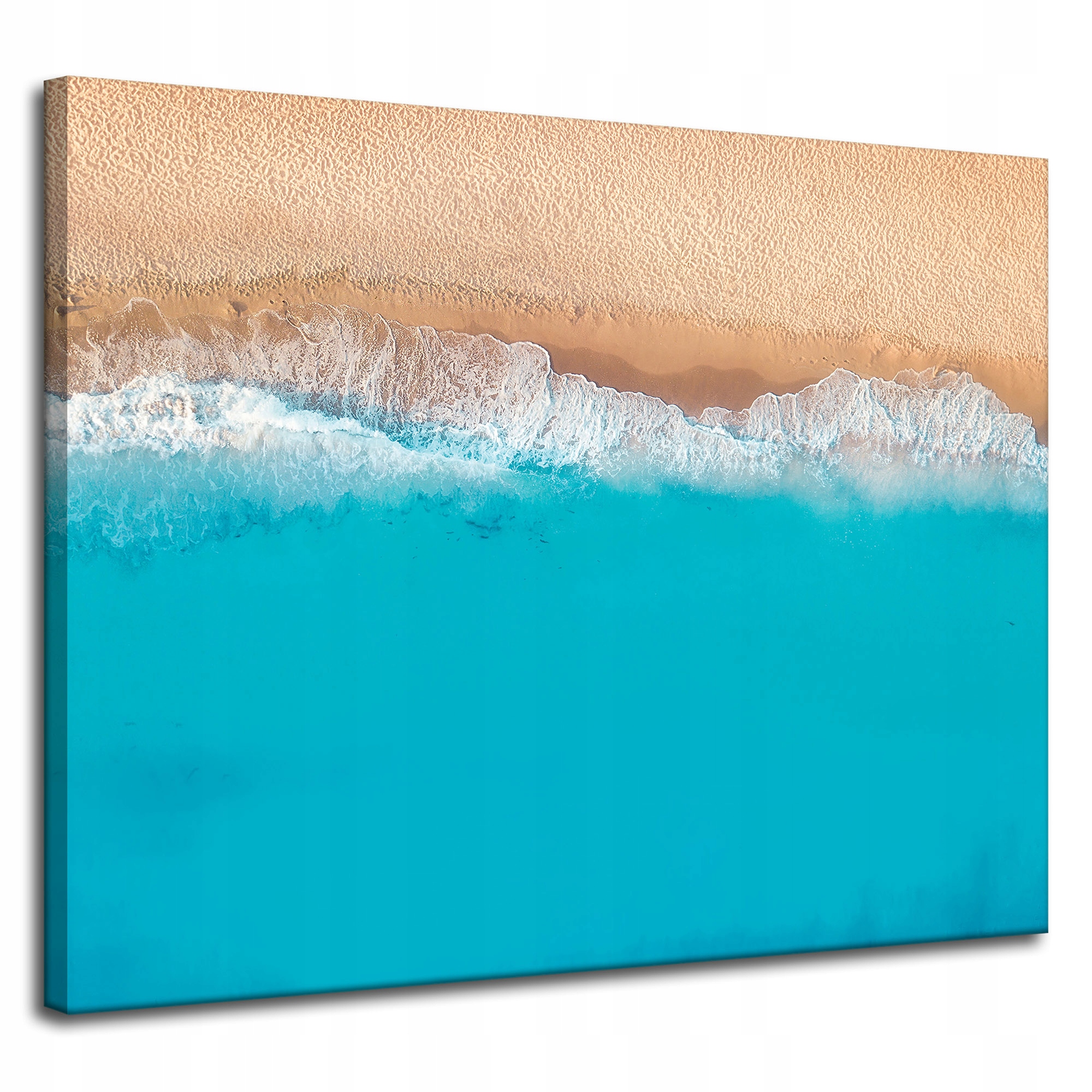 Obraz na plátně Pláž Voda Vlny Světle Modrá 100x80 cm Ideální jako dárek