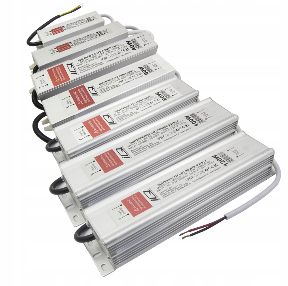 Zasilacz LED 12V 60W 5A WODOODPORNY IP67 MAŁY WYM. EAN (GTIN) 5903351615761