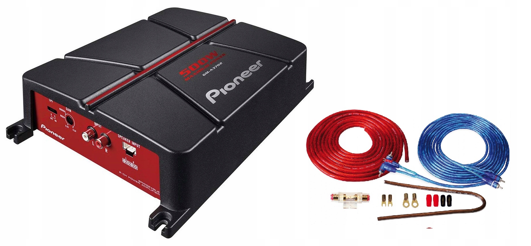 Pioneer GM-A3702 automobilový zesilovač 2 kanály +++ kabely Sinustec BCS1000