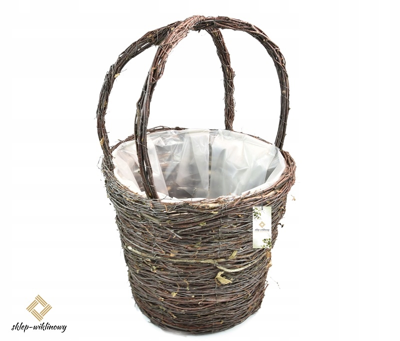 Březový květináč na květiny balkon do zahrady Kbelík ozdoba Květináč H 62 cm