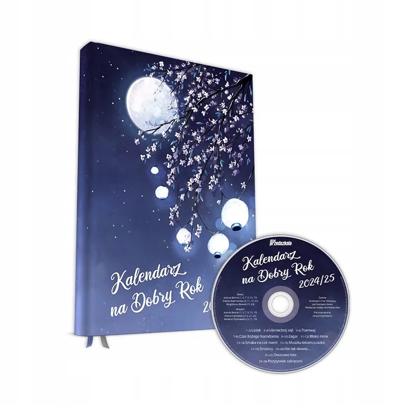 KALENDARZ NAUCZYCIELA NA DOBRY ROK 2024 / 2025 Srebrna Noc z CD + OŁÓWEK Kolor dominujący odcienie niebieskiego