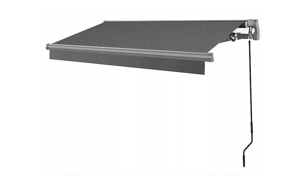 Markiza BALKONOWA 4x3 m tarasowa ogrodowa PATIO 400 x 300 antracyt