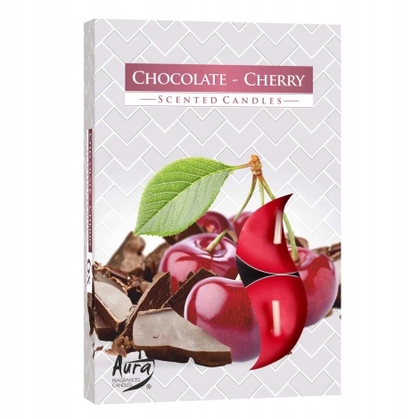

Aura Podgrzewacze Tea Lights Chocolate Cherry 6szt