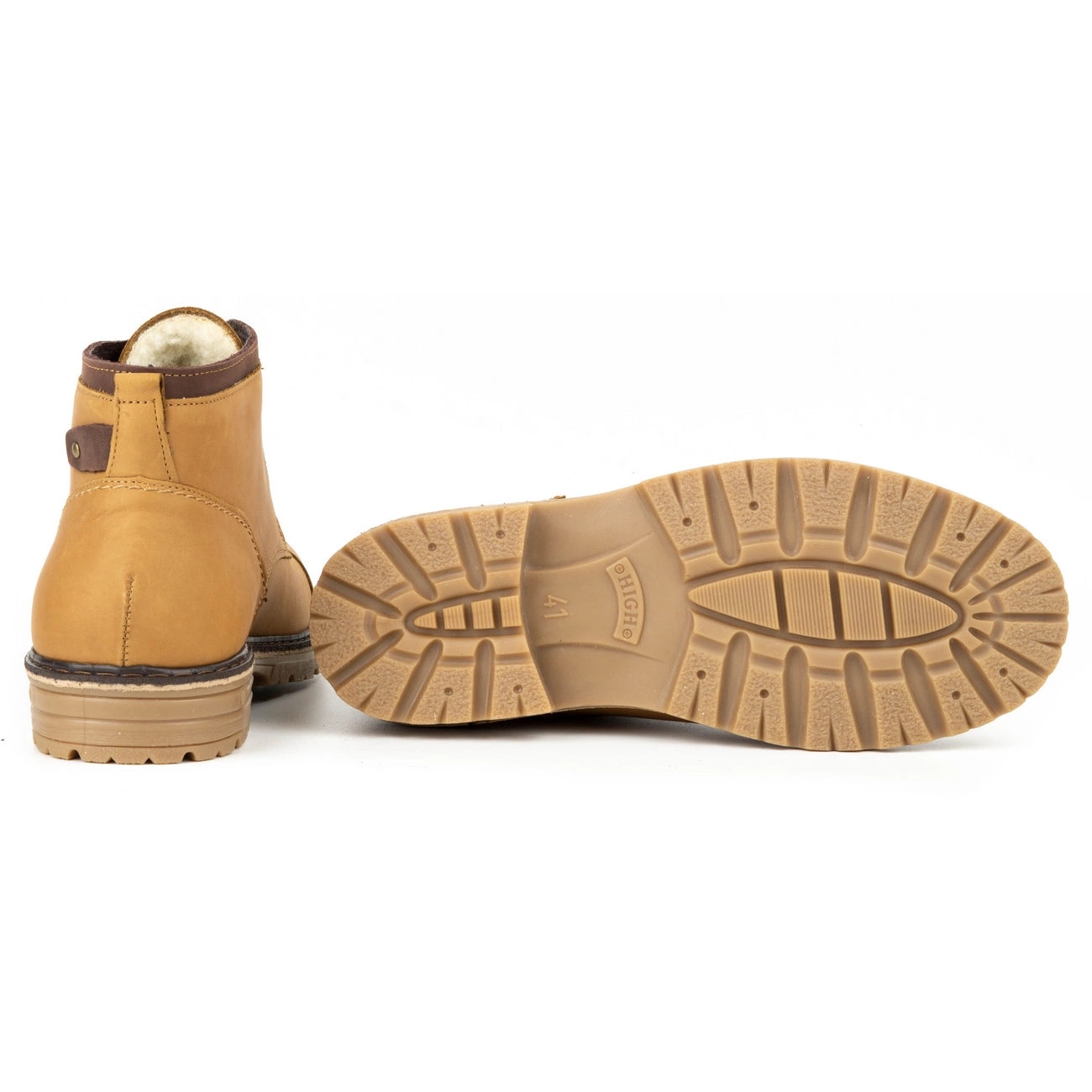 Buty męskie Polskie ZIMOWE Skórzane C15s rude 41 Płeć mężczyzna