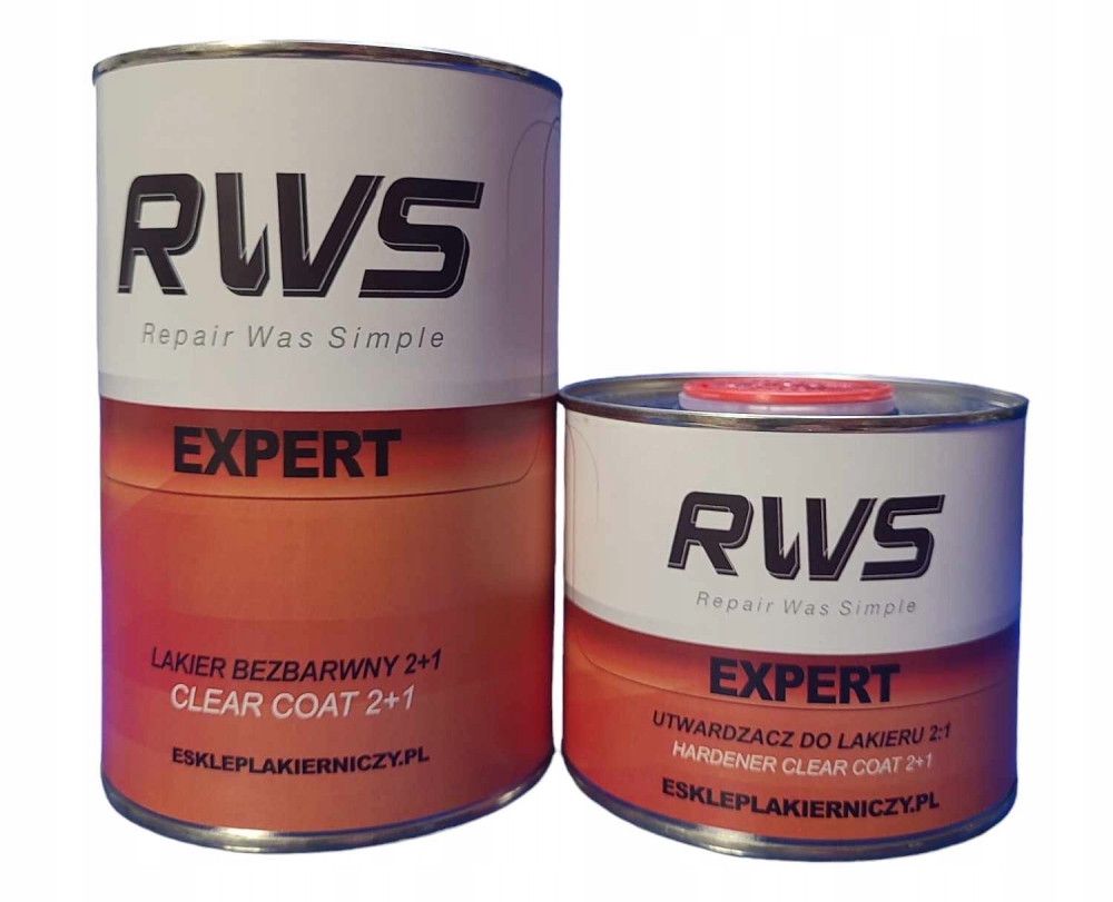 LAKIER BEZBARWNY RWS EXPERT CLEAR COAT 2:1 1500ml 5+1 9000ml Rodzaj bezbarwne