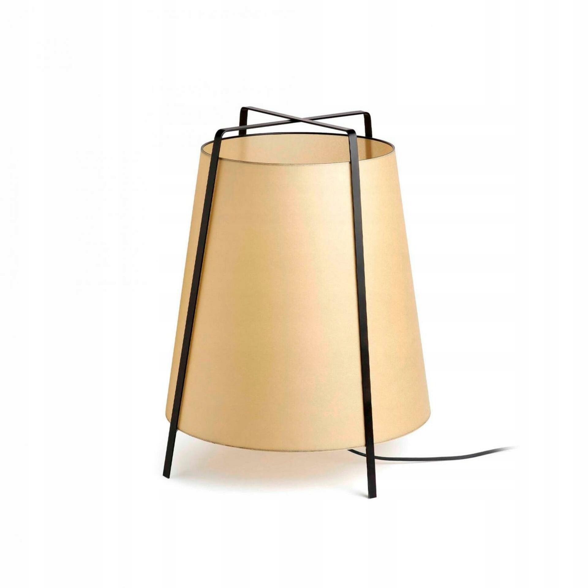 Faro Akane 595 béžová stolná lampa, minimalistický dizajn, papyrus, E27