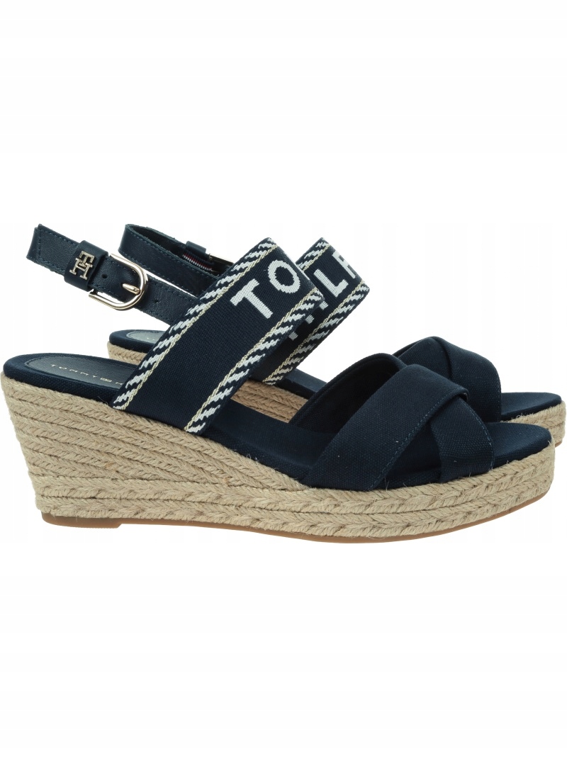 Tommy Hilfiger dámské espadrilky velikost 40, modré kotníkové boty FW0FW07091
