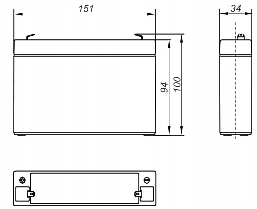 AKUMULATOR BATERIA AGM BEZOBSŁUGOWY ACUMAXAM 7,2Ah 6V 7,2-6 7.2-6 UPS AUTKO Marka Acumax