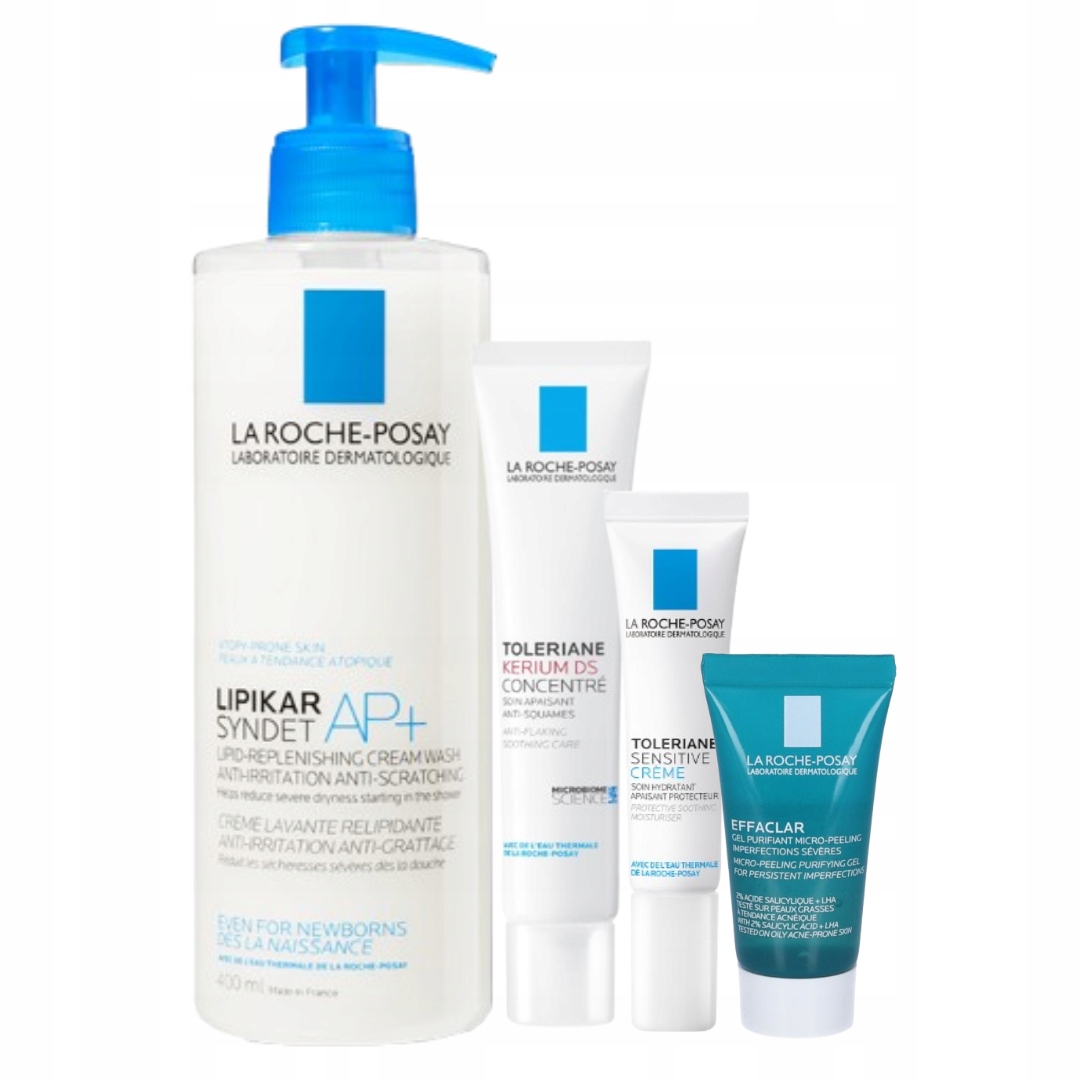 La Roche-Posay Lipikar Syndet Ap+ Krem myjący 400ml Kerium Ds krem 40ml
