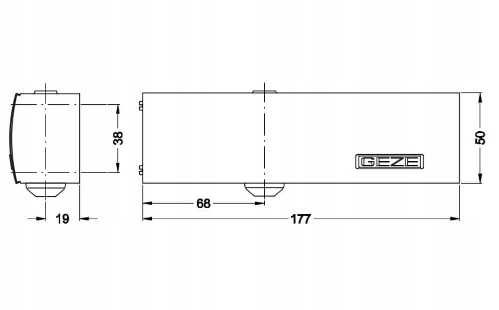 GEZE SAMOZAMYKACZ TS 1500 SREBRNY NOŻYCOWY DO DRZWI JEDNOSKRZYDŁOWYCH Typ drzwi jednoskrzydłowe