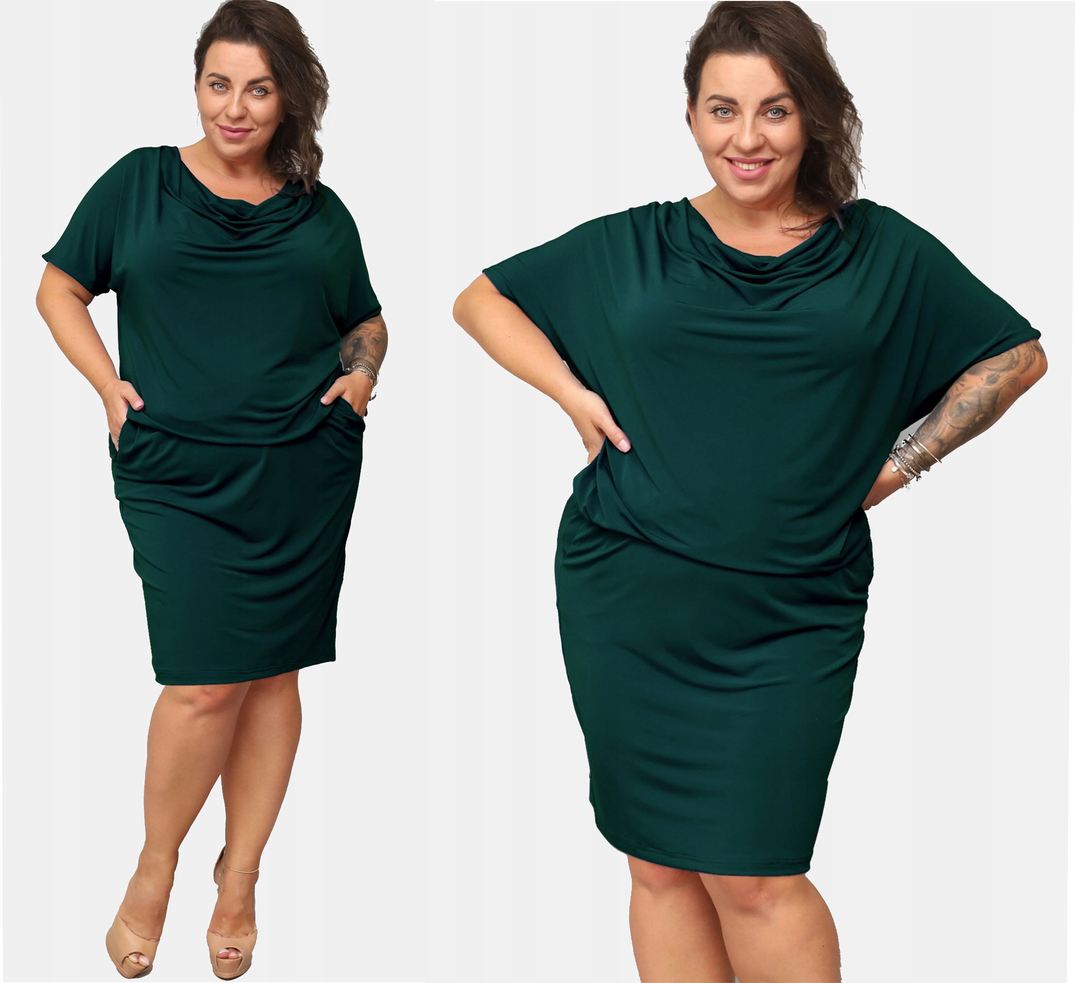 Pola sukienka wyszczuplająca *kolory* Producent (44-54) 52 6XL