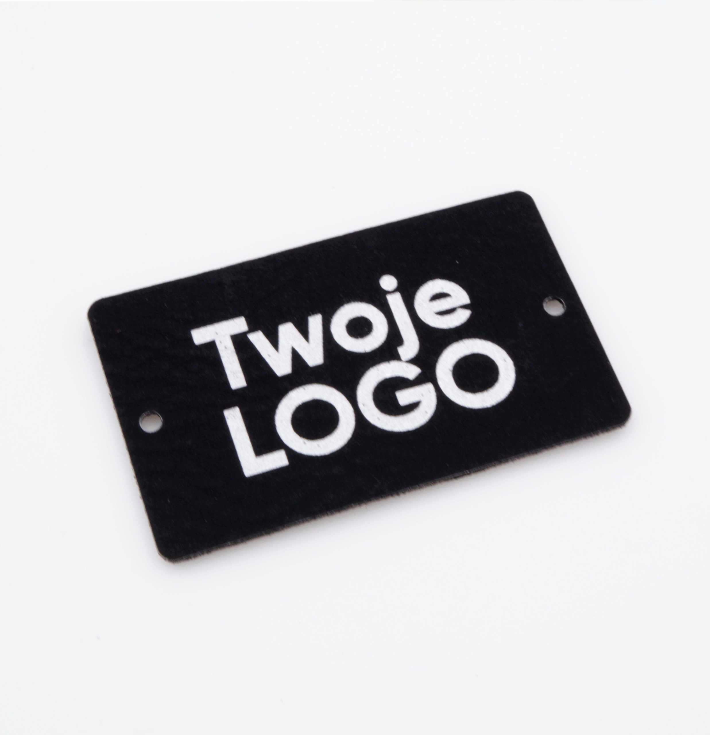 Štítek z ekokůže 25x50mm s Twiom LOGO/textem 50 Ks. různé barvy Sosenco