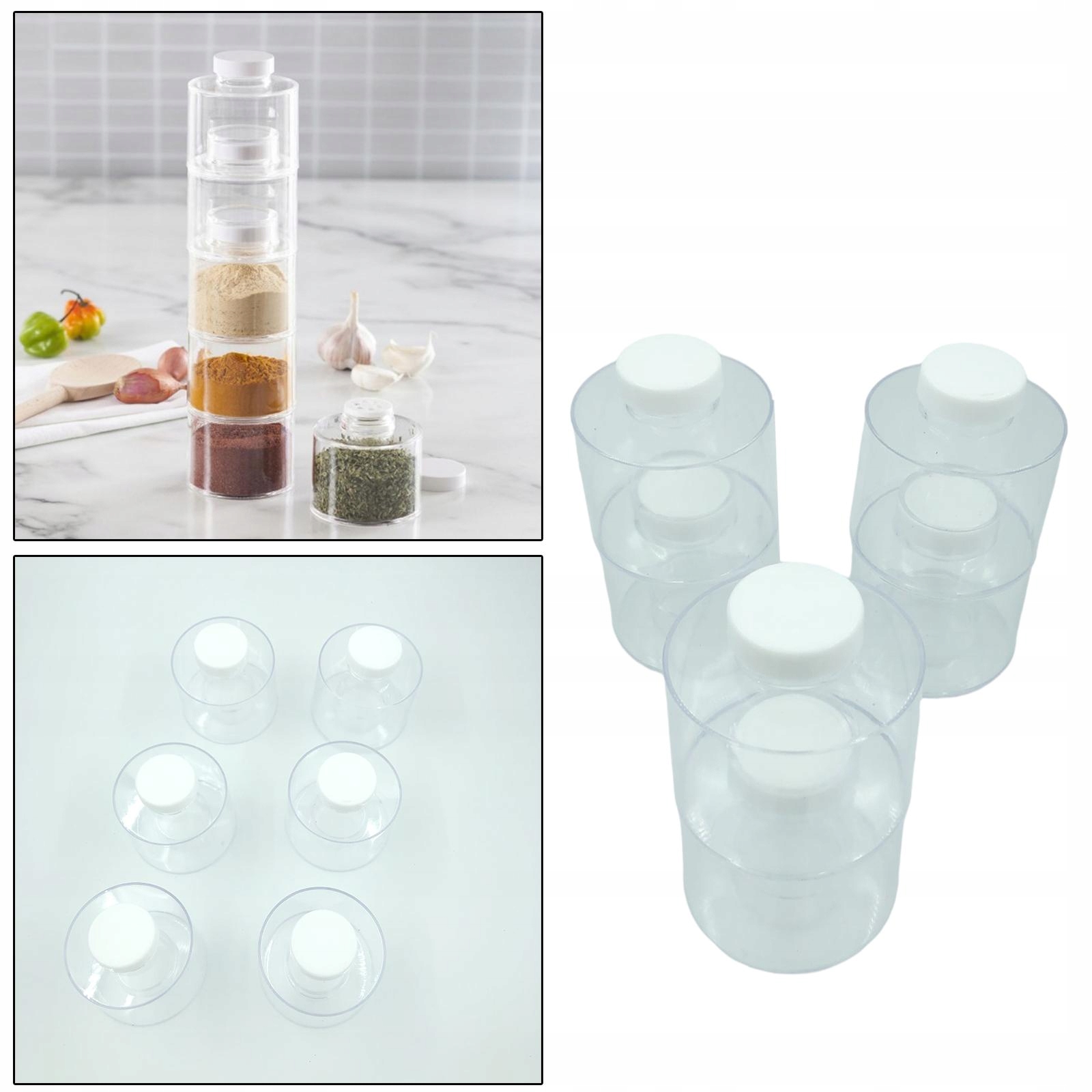 leipupa 6pcs Spice Storage Jars Stackable Spice Kod producenta JFDIOCH547803