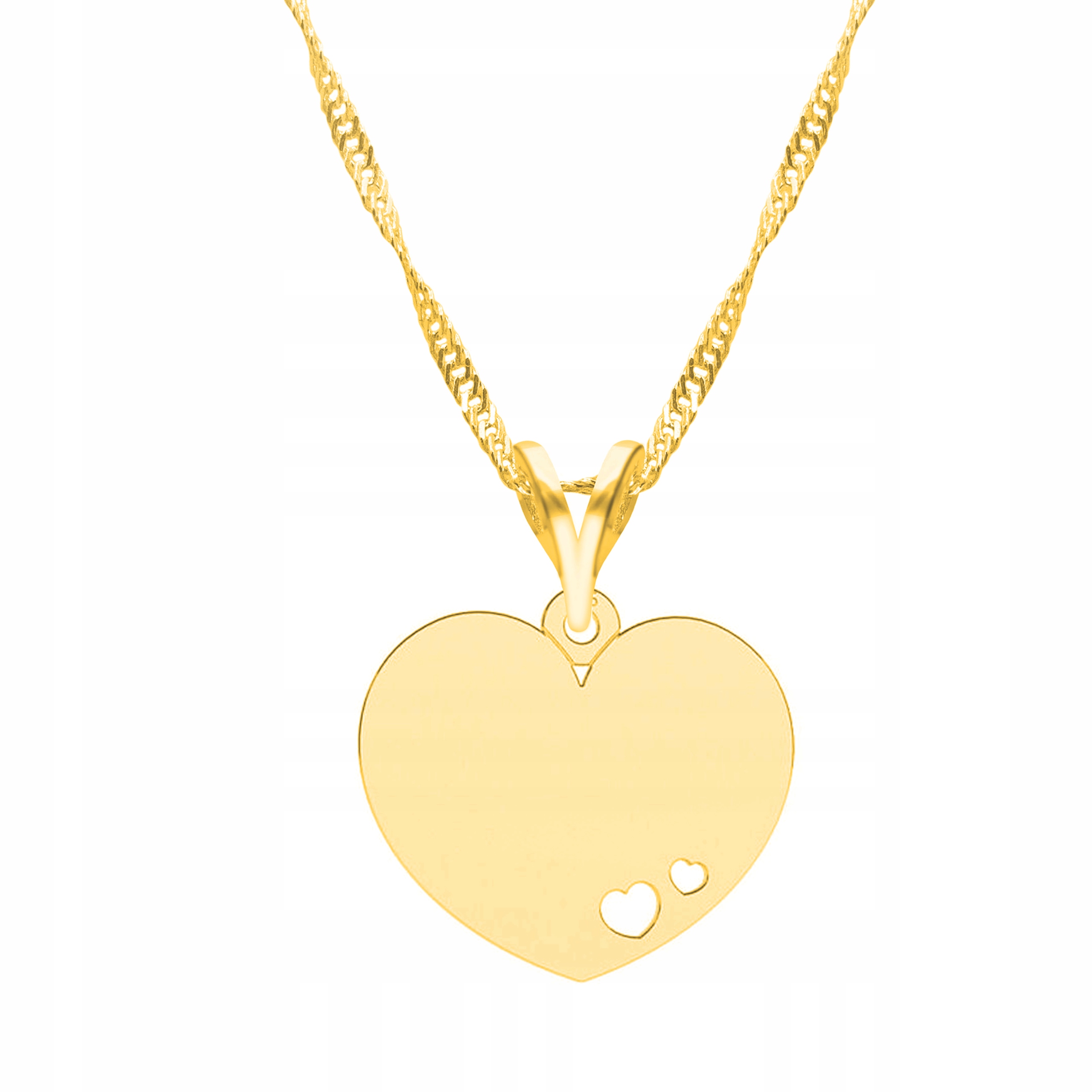 Řetízek zlatý náhrdelník 925 Srdce Srdíčko