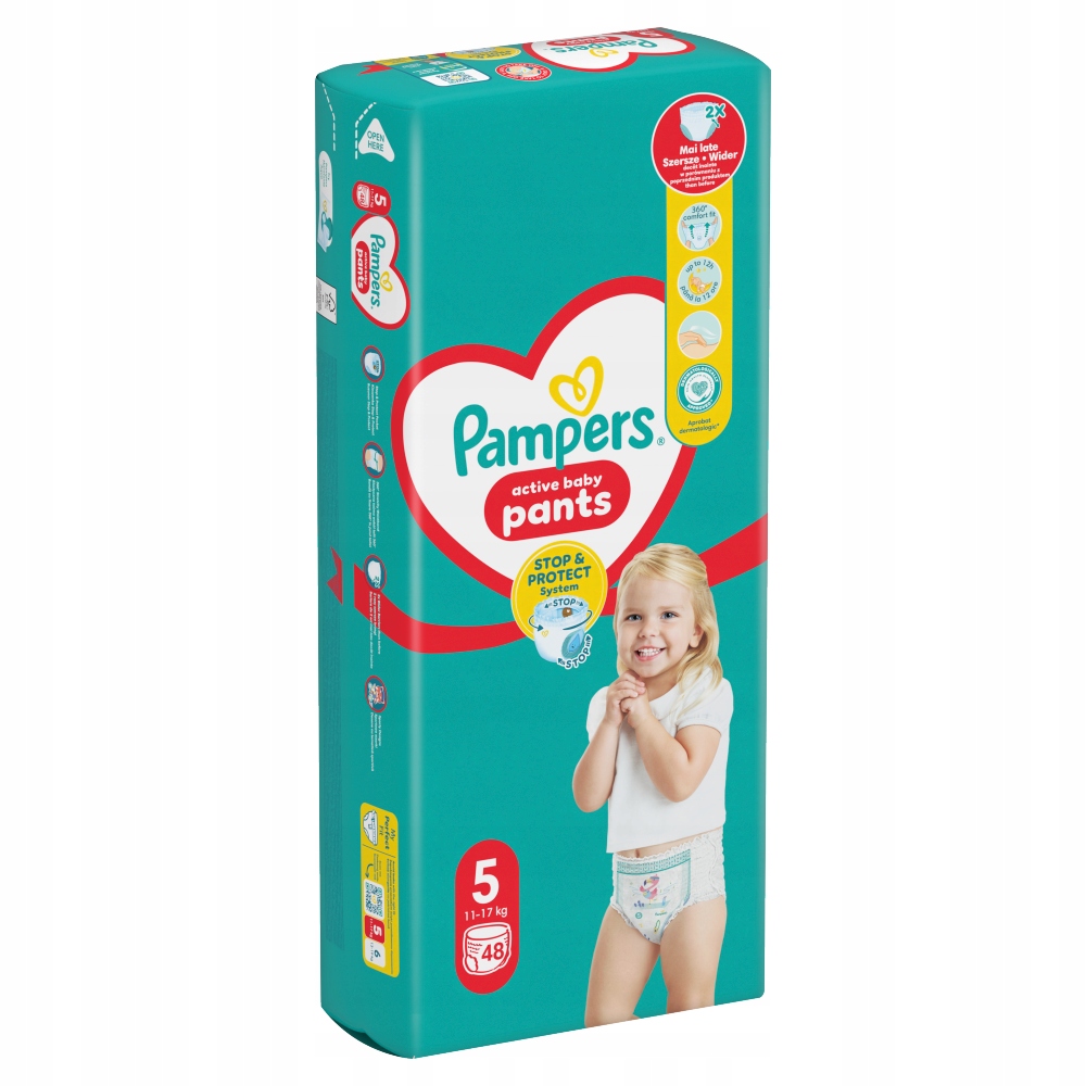 Pampers Pants Pieluchomajtki, Pieluszki rozmiar 5, 48 szt, 11kg-17kg Rozmiar Rozmiar 5