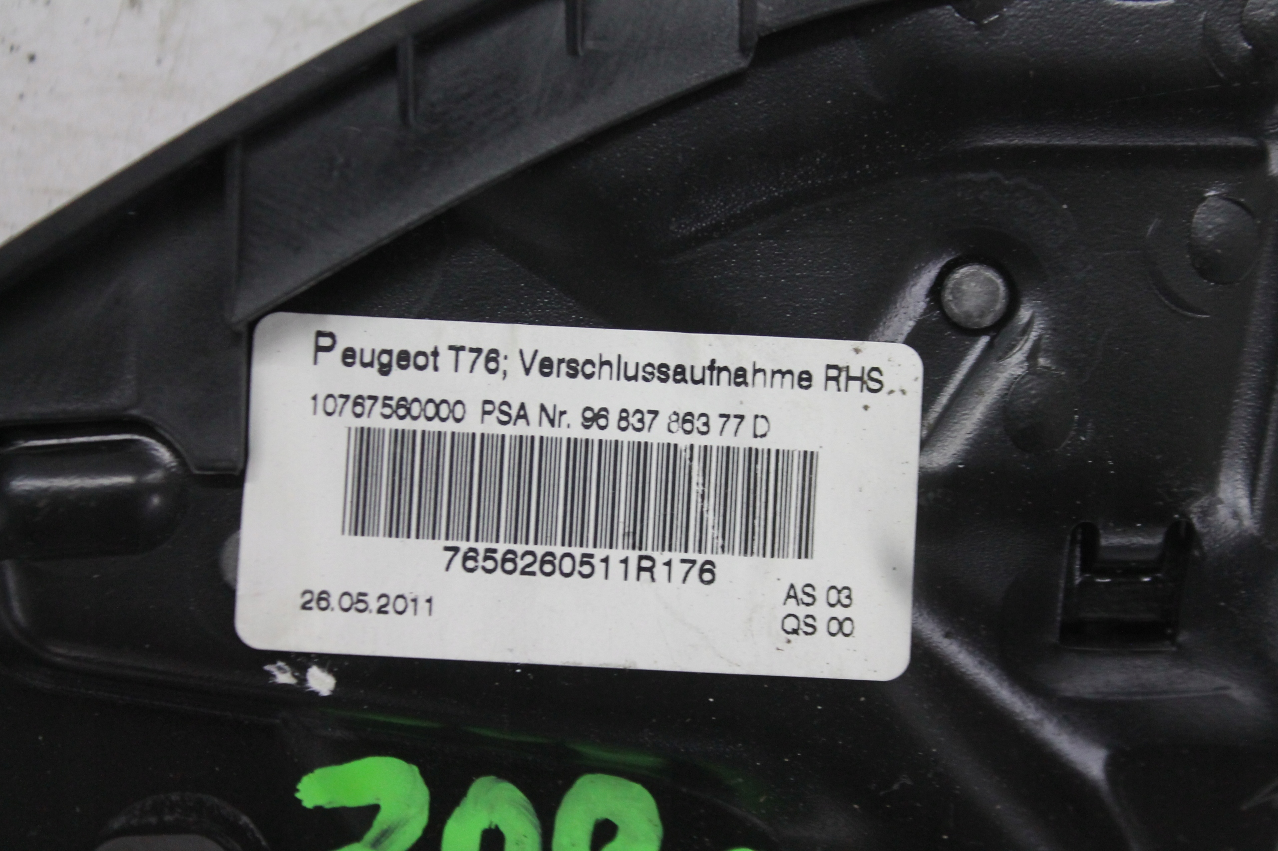 lock RYGIEL roofs right 9683786377 308 T7 CC 11