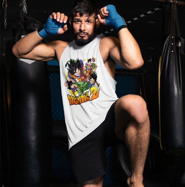 TANK TOP DRAGONBALL Z 2 Dekolt okrągły