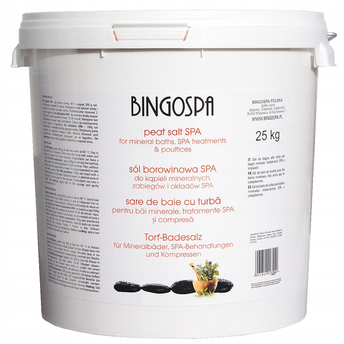 

Borowinowa Sól Spa Kąpiel Okłady 25 kg Bingospa