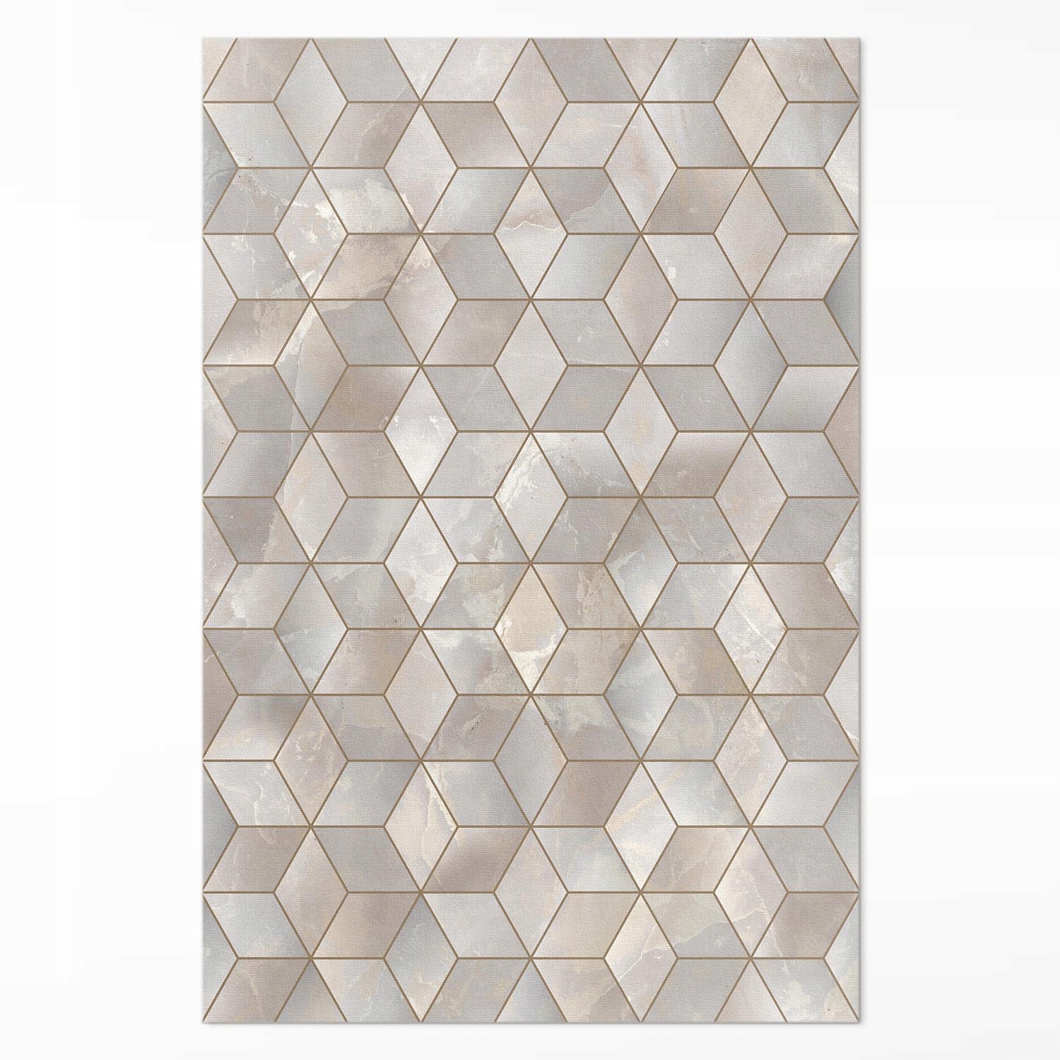 Koberec Vinyl do kancelárie Kocky dojem priestoru mramor Veľký 140x210 cm