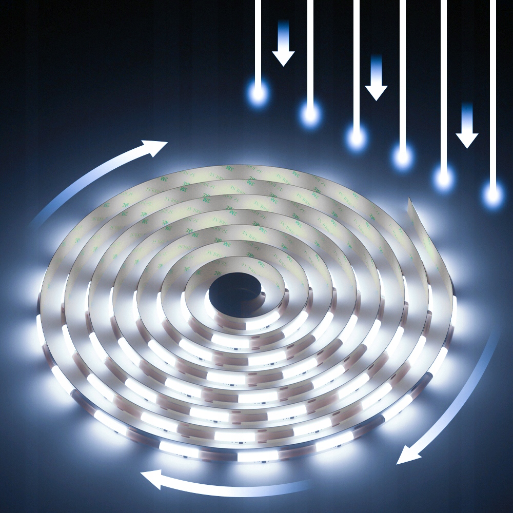 Taśma Led Cob Płynąca Cyfrowa Adresowalna Magic Pixel WS2811 Zimny 24V 5m