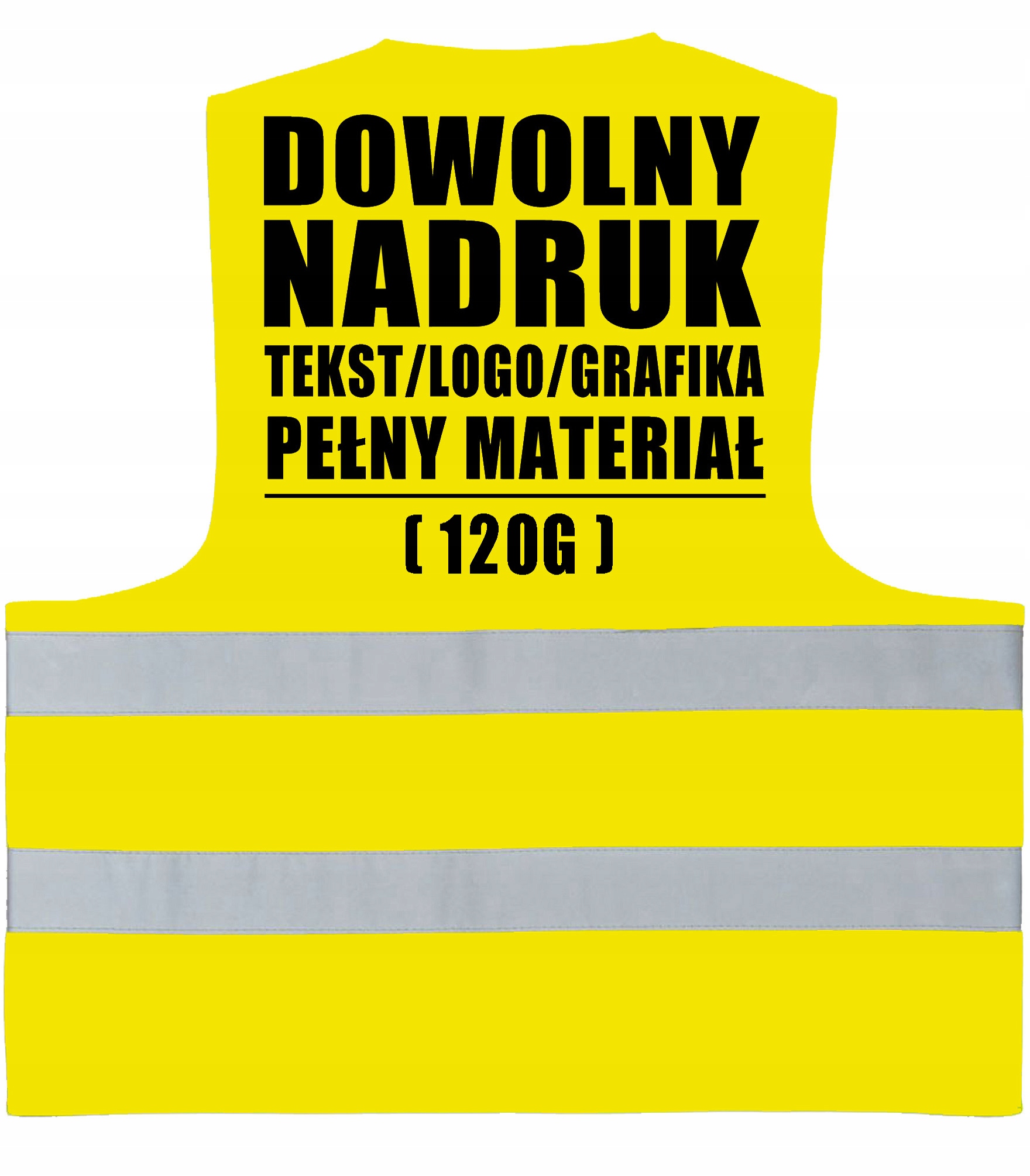KAMIZELKA ODBLASKOWA BHP Z NADRUKIEM GRUBA XXL Kod producenta VEST1GW-AM