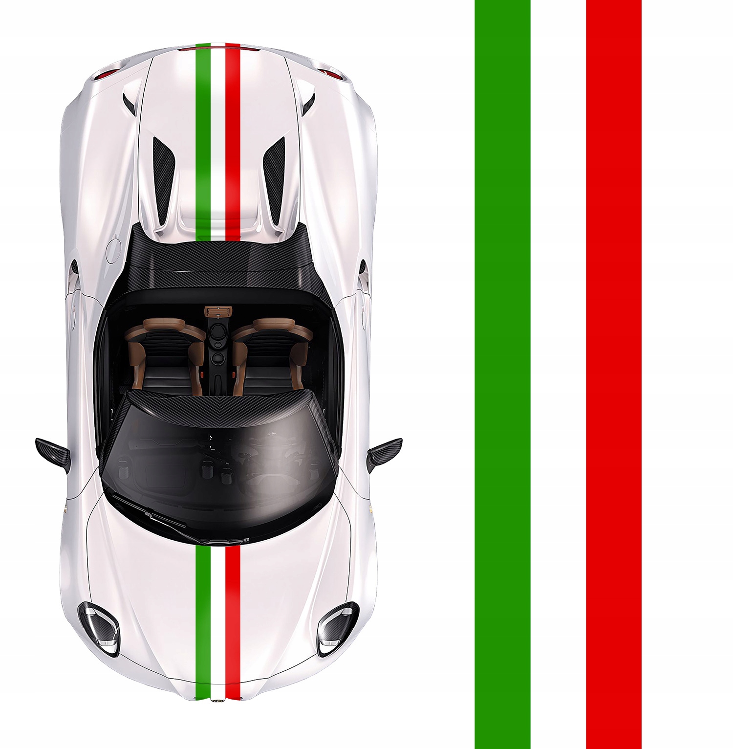 PASY na samochód WZÓR WŁOSKI 15x100 cm DRUK