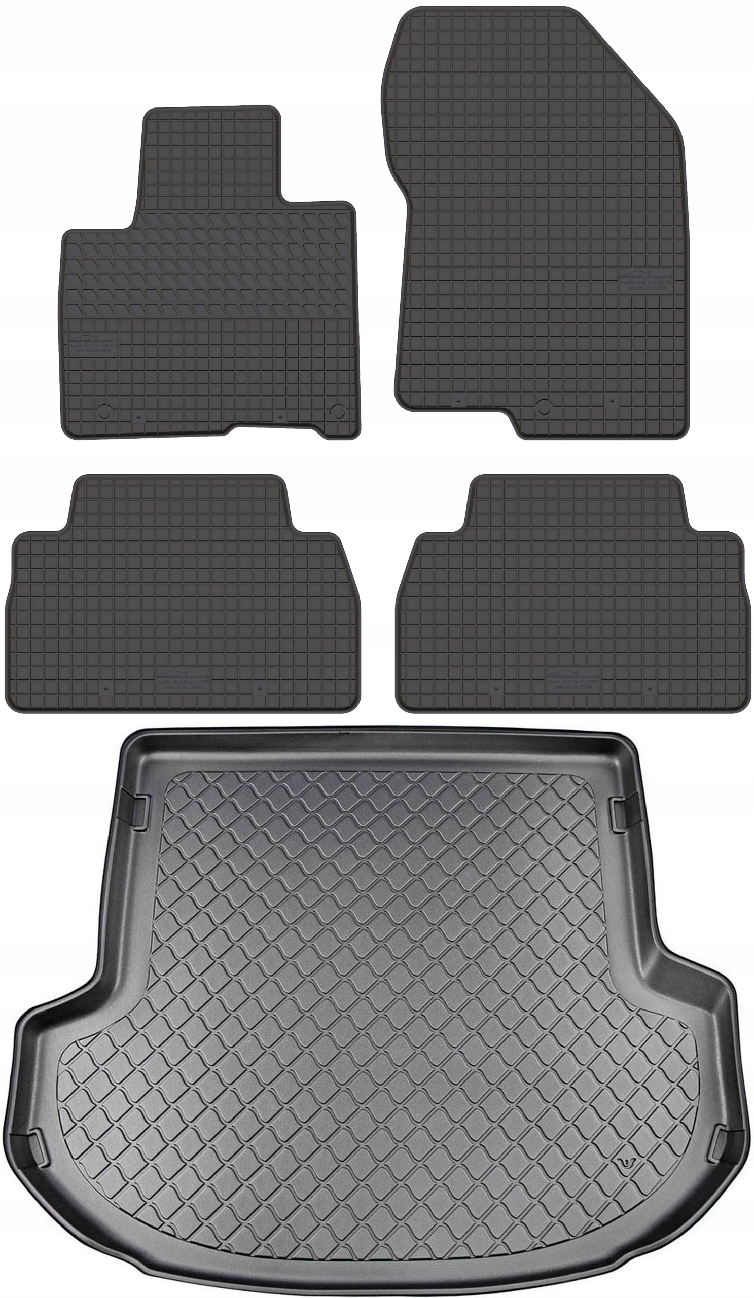 Hyundai Santa Fe IV Tm 5os 2018- Koberce s rohožou