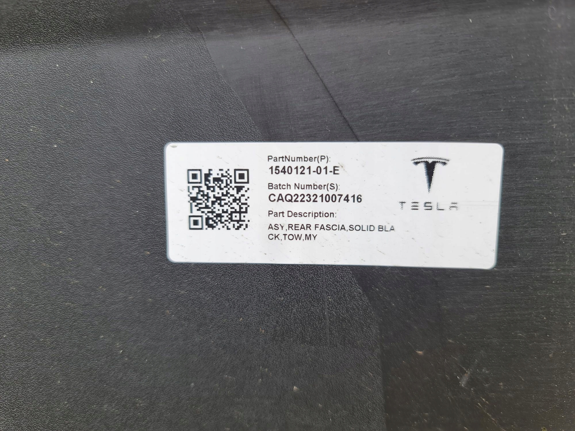 bumper rear TESLA Y 2020R->
