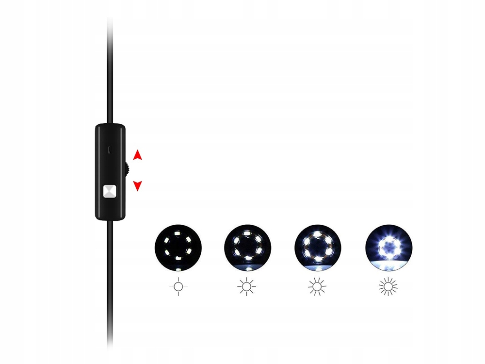 ENDOSKOP KAMERA INSPEKCYJNA ANDROID PC USB 5M LED + ADAPTER Marka Verk Group
