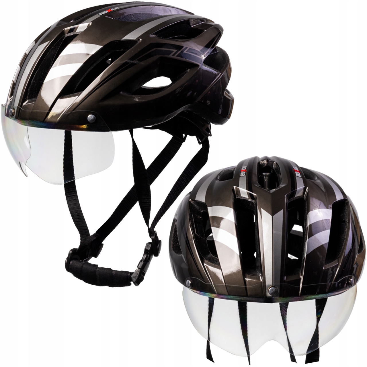 Kask rowerowy szosowy Regulowany Roxar Speed z blendą rozmiar L (58-61cm)