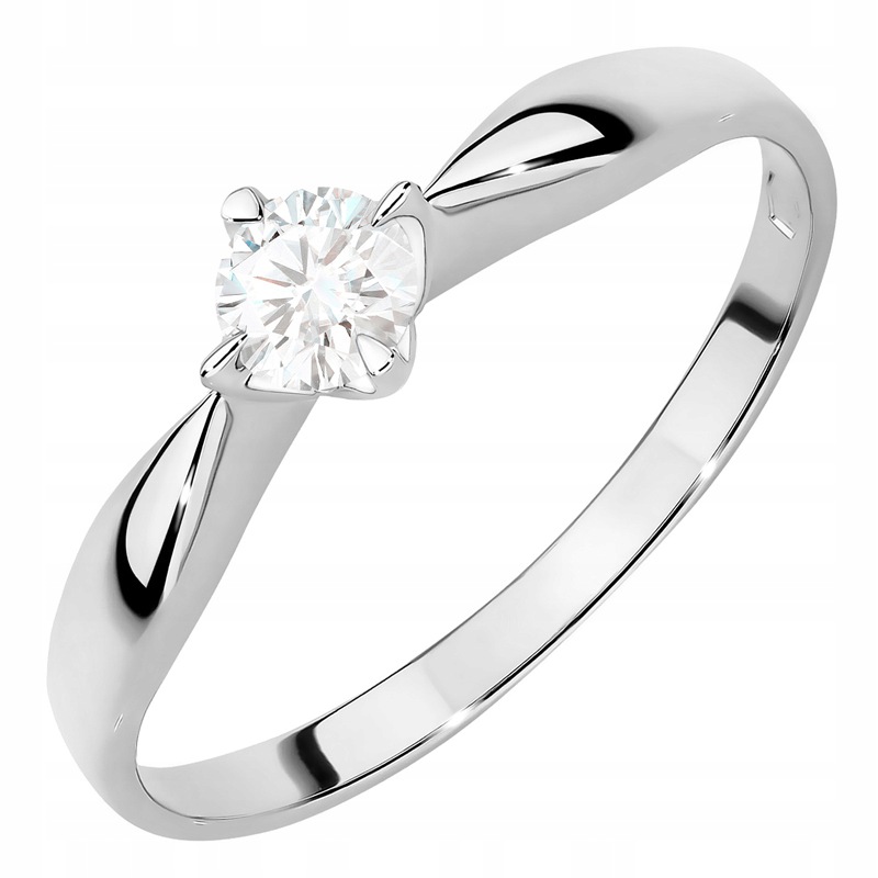 Zlatý Prstýnek pr. 585 14k Laboratorní diamanty 0,15ct