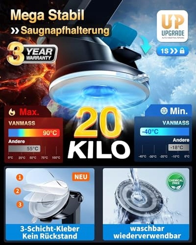VANMASS Uchwyt Samochodowy 4w1 Na Telefon Do iPhone ANdroid Telefony — miniatura 4
