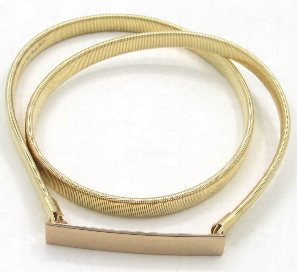 

Pasek Damski Złoty Sprężyna Snake Metal Pancerka