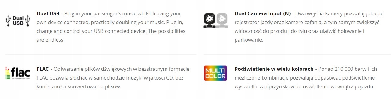 PIONEER AVH-Z9200DAB RADIO BT CD WIFI CARPLAY USB Komunikacja Bluetooth Wi-Fi