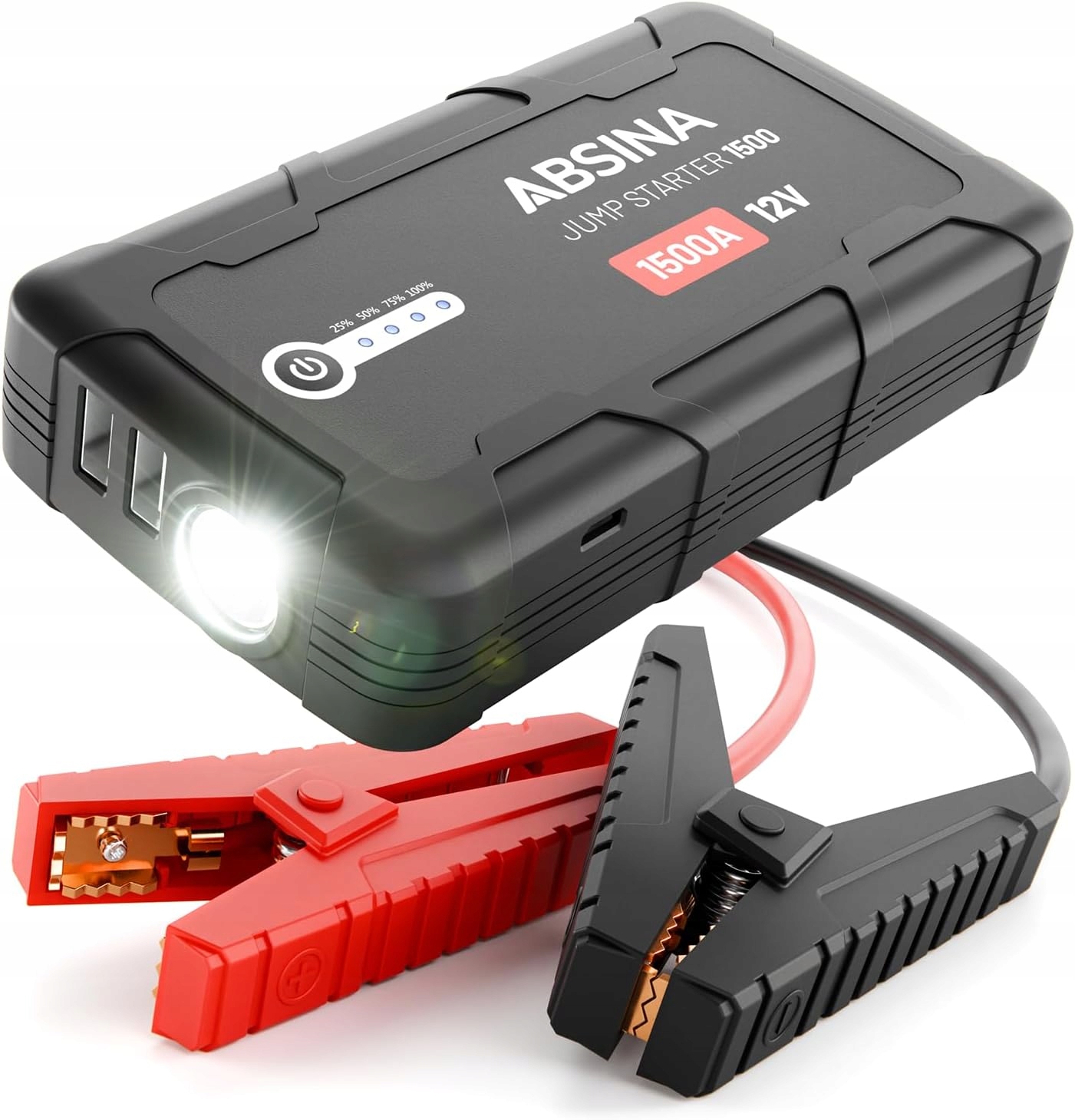 Startér Do Auta 1500A 12V Powerbanka Svítilna