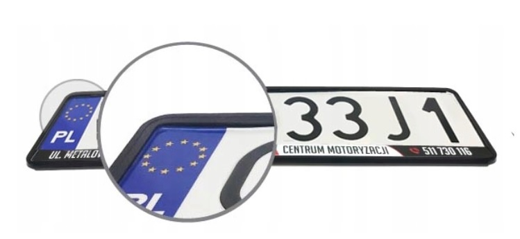 Ramka tablicy 3d doming NOSACZ i cyk dwójeczka Producent MDC