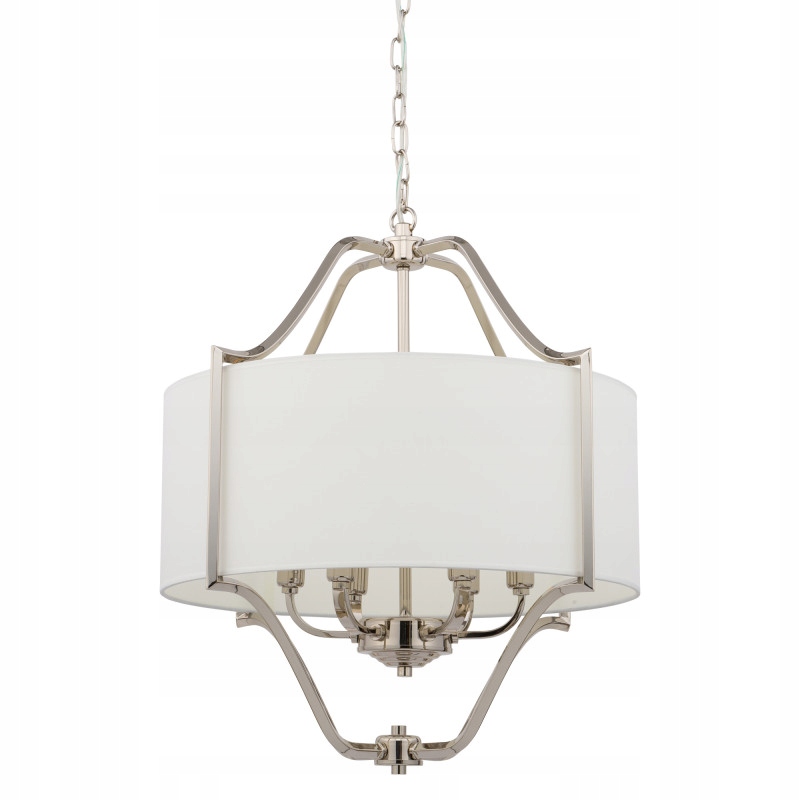 Koloniálna strieborná lampa s tienidlom Nuntucet E14
