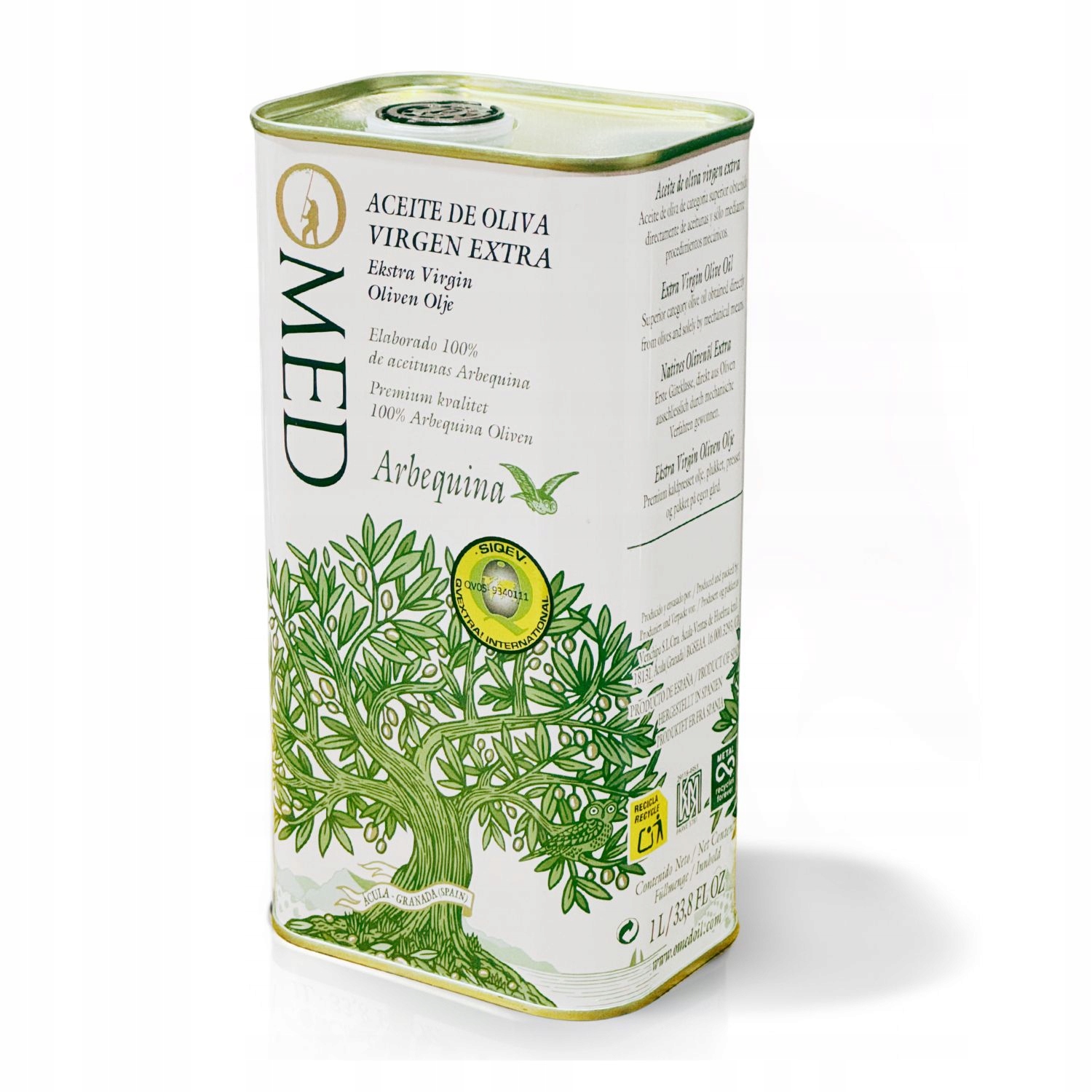 Oliwa Arbequina Evoo O-med Puszka 1 litr